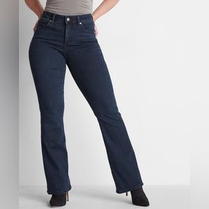Curvy mid rise dark wash bootcut jeans